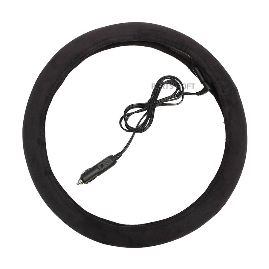 Оплетка на руль M "AIRLINE" искусственная замша, черный (с подогревом, 12В, 36Вт) - AIRLINE None None